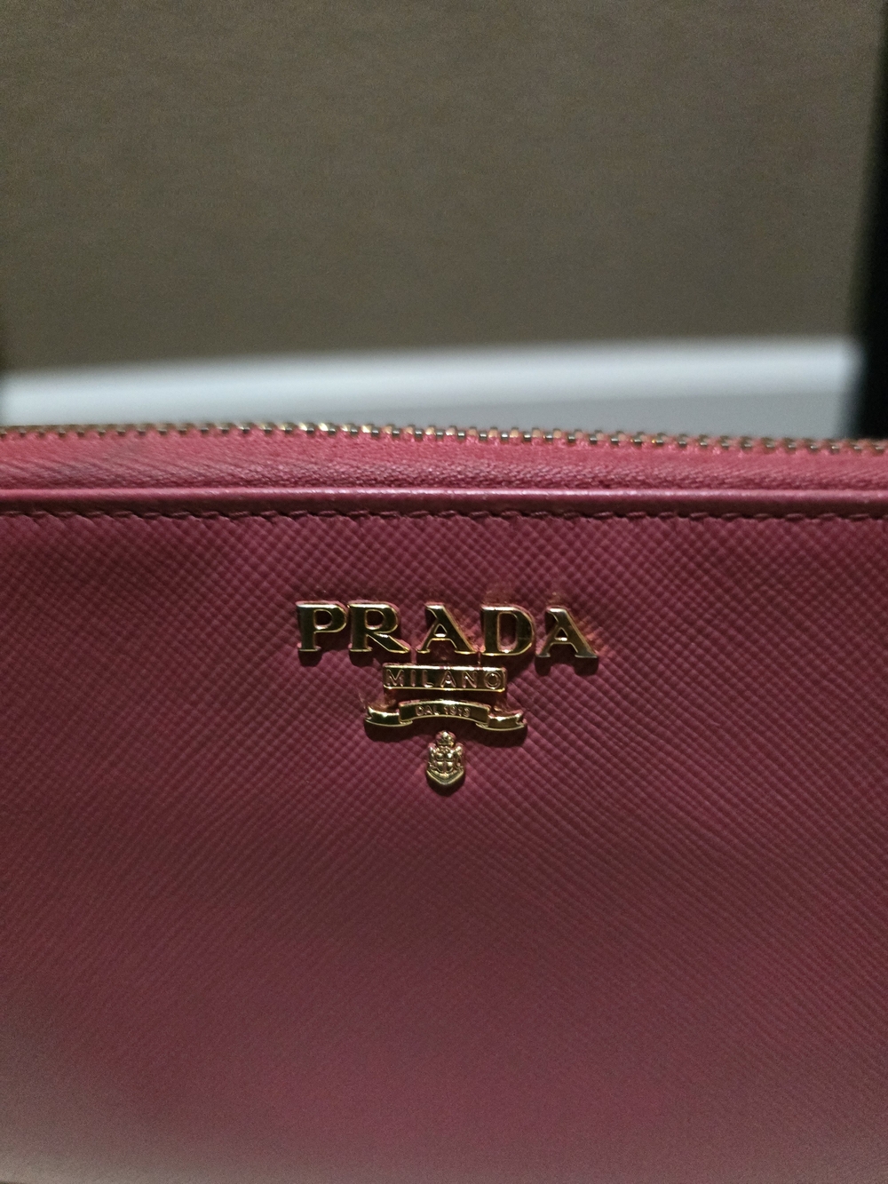 Prada Pink Saffiano Zip-Around Wallet - Picture 3 of 12